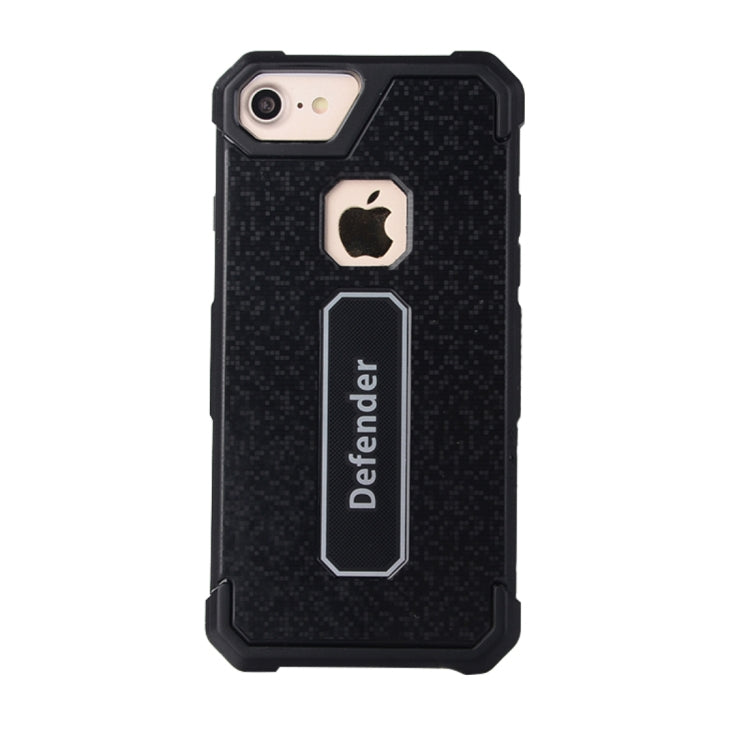 For iPhone SE 2020 & 8 & 7 Square Texture TPU Dropproof Protective Back Cover Case