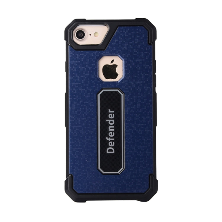 For iPhone SE 2020 & 8 & 7 Square Texture TPU Dropproof Protective Back Cover Case