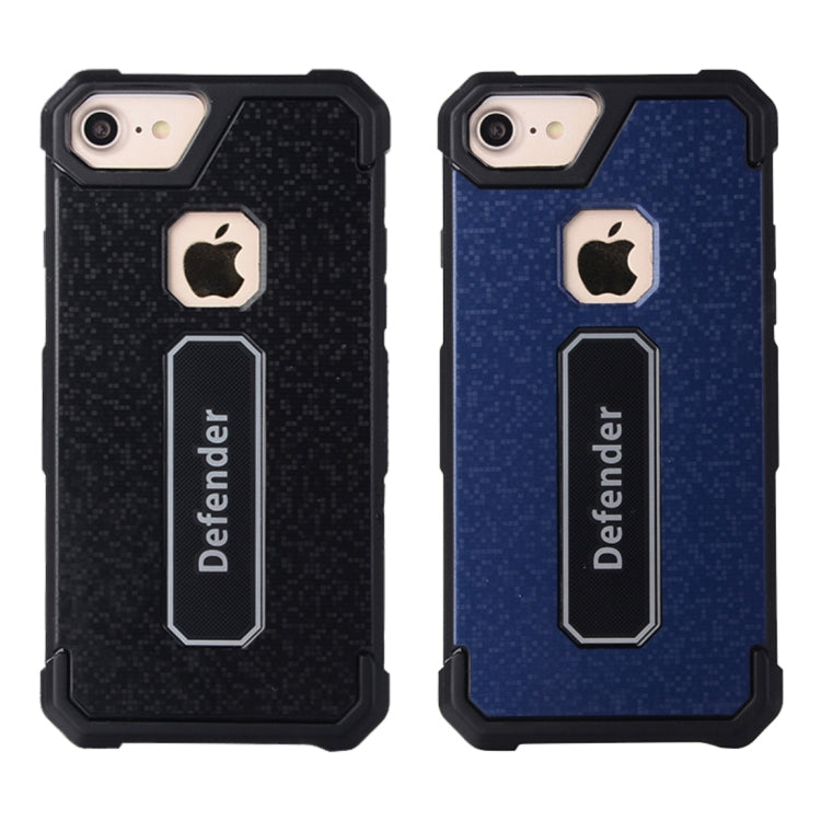 For iPhone SE 2020 & 8 & 7 Square Texture TPU Dropproof Protective Back Cover Case