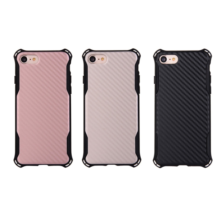 For iPhone SE 2020 & 8 & 7 Knit Texture TPU Dropproof Protective Back Cover Case (Gold)