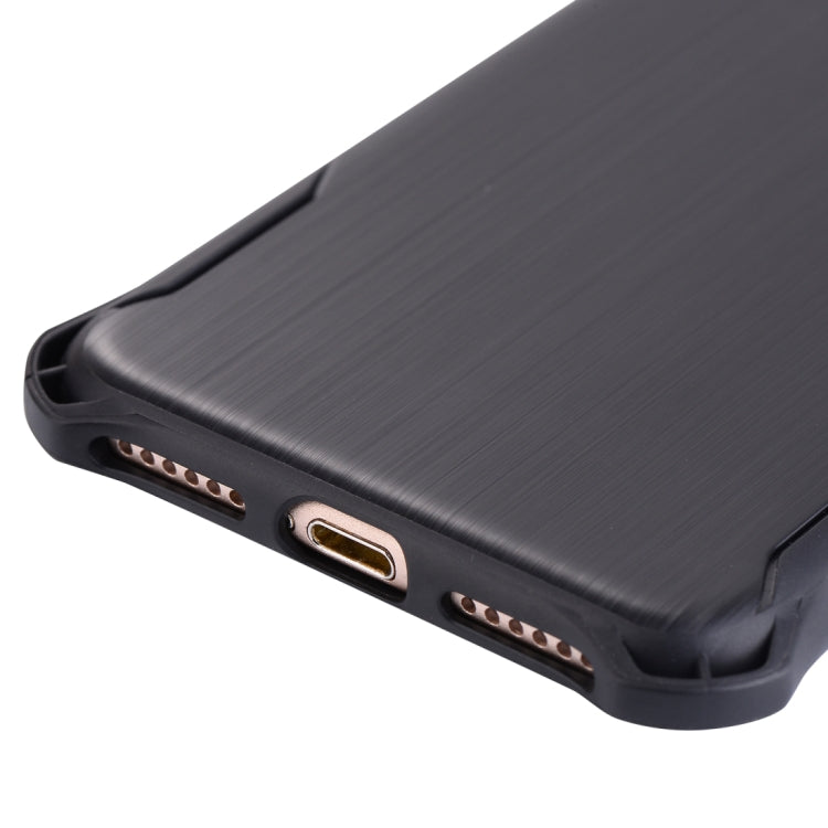For iPhone SE 2020 & 8 & 7 Brushed Texture TPU Dropproof Protective Back Cover Case