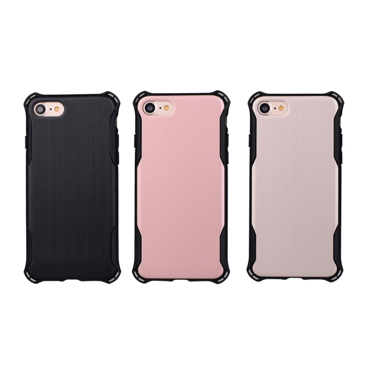 For iPhone SE 2020 & 8 & 7 Brushed Texture TPU Dropproof Protective Back Cover Case