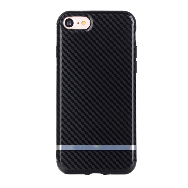 For iPhone SE 2020 & 8 & 7 Knit Texture TPU Dropproof Protective Back Cover Case with Bright Edge