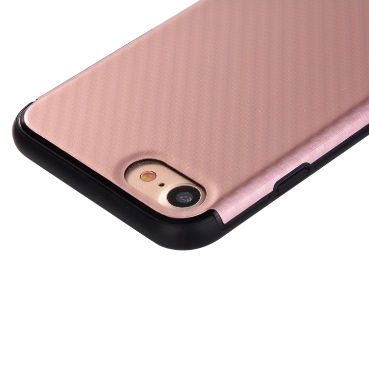 For iPhone SE 2020 & 8 & 7 Knit Texture TPU Dropproof Protective Back Cover Case with Bright Edge