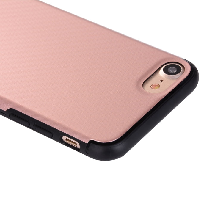 For iPhone SE 2020 & 8 & 7 Knit Texture TPU Dropproof Protective Back Cover Case with Bright Edge