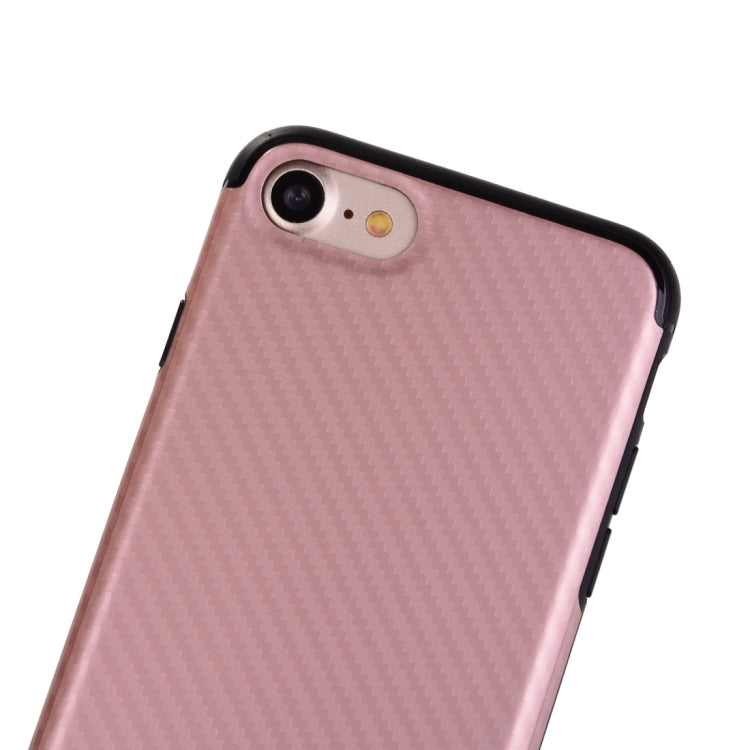 For iPhone SE 2020 & 8 & 7 Knit Texture TPU Dropproof Protective Back Cover Case with Bright Edge