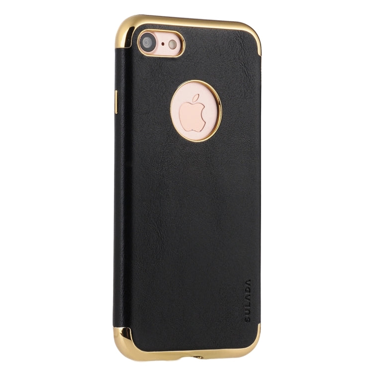 SULADA Plating Edge TPU + Leather Magnetic Protective Case For iPhone SE 2020 & 8 & 7