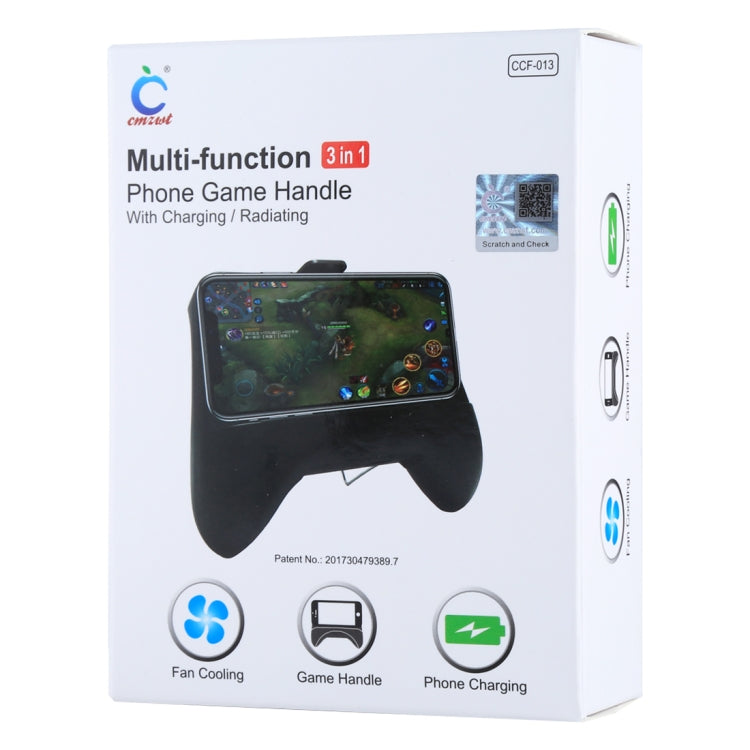 CCF-013 Multi-function 3 in 1 Phone Gamepad Holder Handle with Charging / Radiating, For iPhone, Galaxy, Huawei, Xiaomi, LG, HTC, Sony, Google and other Smartphones