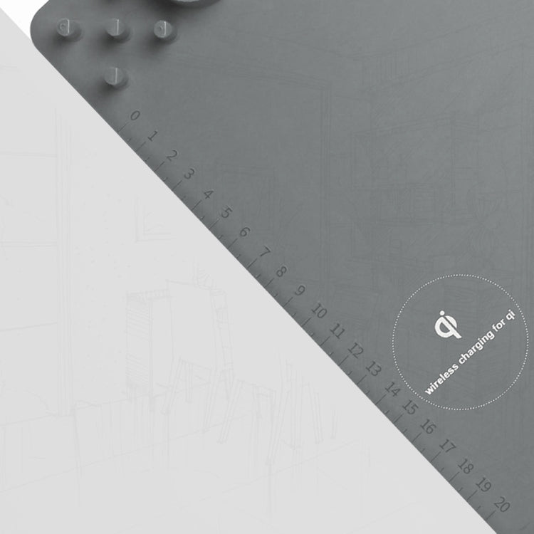 Multi-function Charging Mouse Pad Qi Wireless Charger with USB Cable, Support Qi Standard Phones, For iPhone X & 8 & 8 Plus, Galaxy S8 & S8 +, Huawei, Xiaomi, LG, Nokia, Google and Other Smart Phones