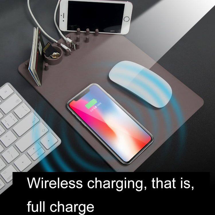 Multi-function Charging Mouse Pad Qi Wireless Charger with USB Cable, Support Qi Standard Phones, For iPhone X & 8 & 8 Plus, Galaxy S8 & S8 +, Huawei, Xiaomi, LG, Nokia, Google and Other Smart Phones