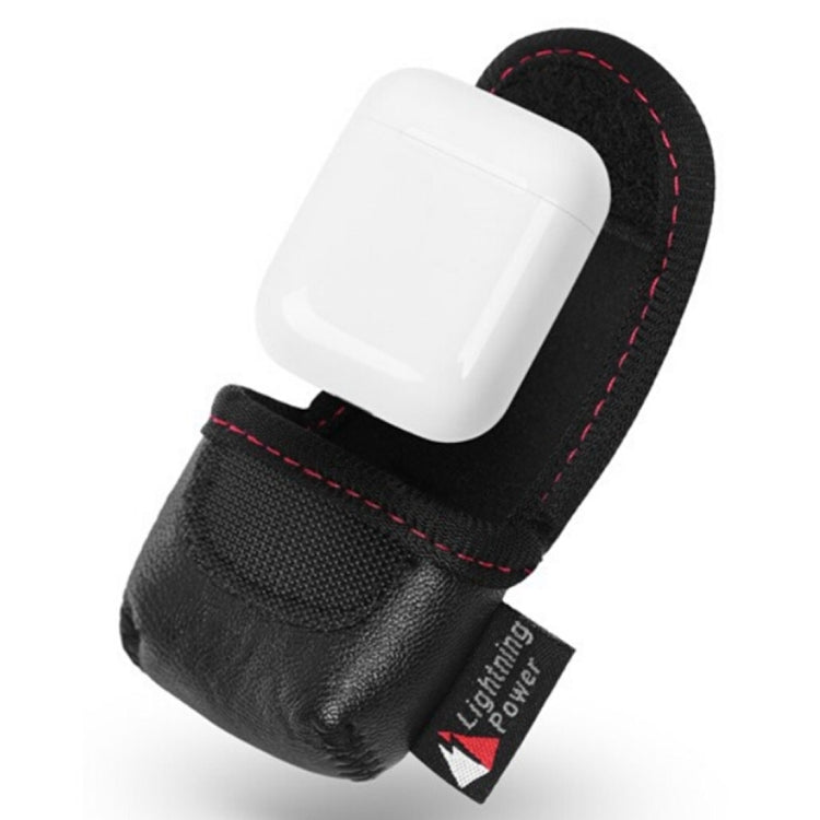 Creative Wireless Bluetooth Earphone PU Leather Protective Bag Anti-lost Storage Bag for Apple AirPods 1/2 (Earphone is not Included), Size: 6.6*6.6*2.5cm