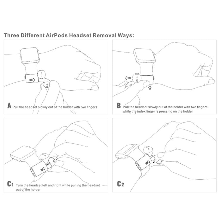 Portable Watches Wireless Bluetooth Earphone Silicone Protective Box Anti-lost Dropproof Storage Bag for Apple AirPods 1/2 (Earphone is not Included)(White)