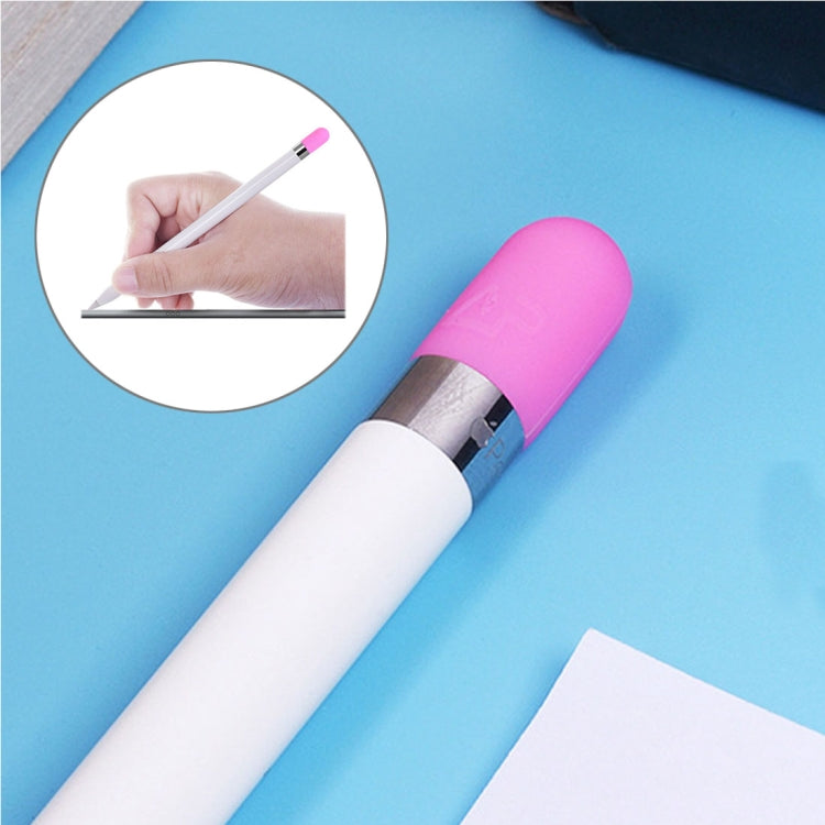 For Apple Pencil Creative Anti-lost Pencil Cap TouchPen Silicone Protective Cap(Pink)