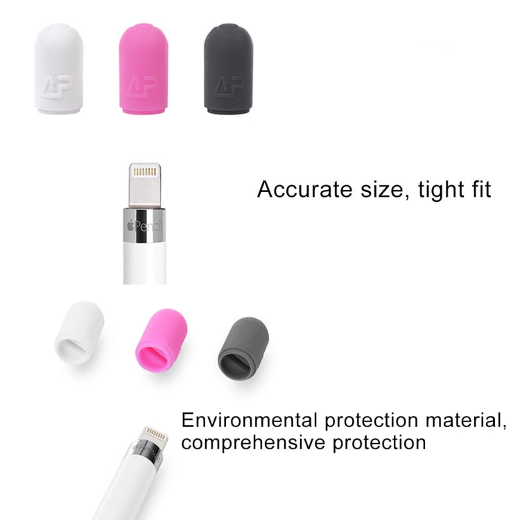 For Apple Pencil Creative Anti-lost Pencil Cap TouchPen Silicone Protective Cap(Pink)