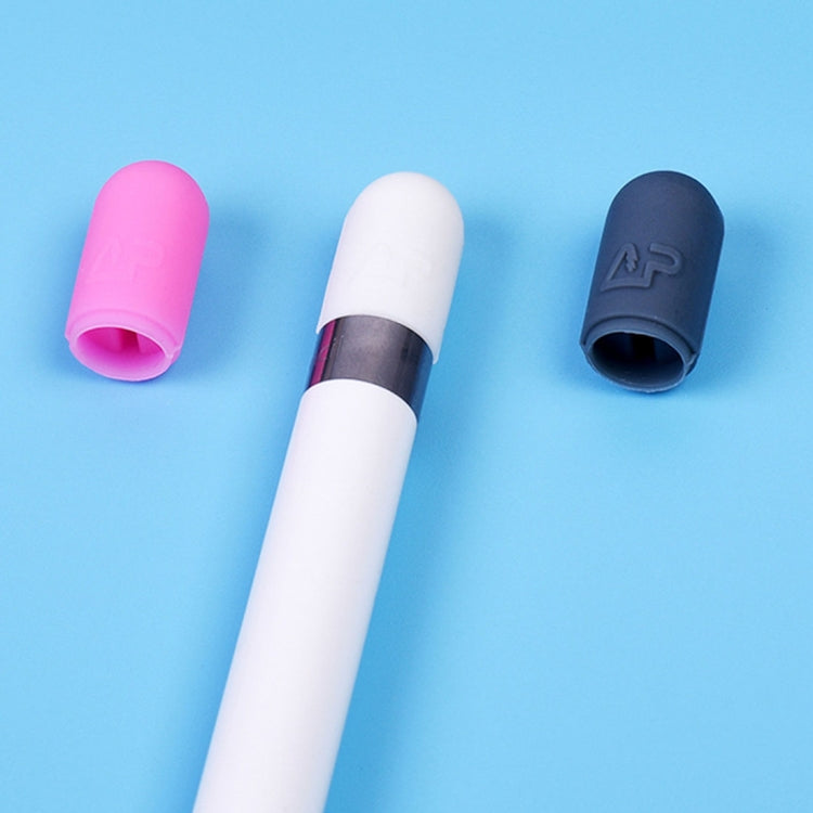 For Apple Pencil Creative Anti-lost Pencil Cap TouchPen Silicone Protective Cap(Pink)