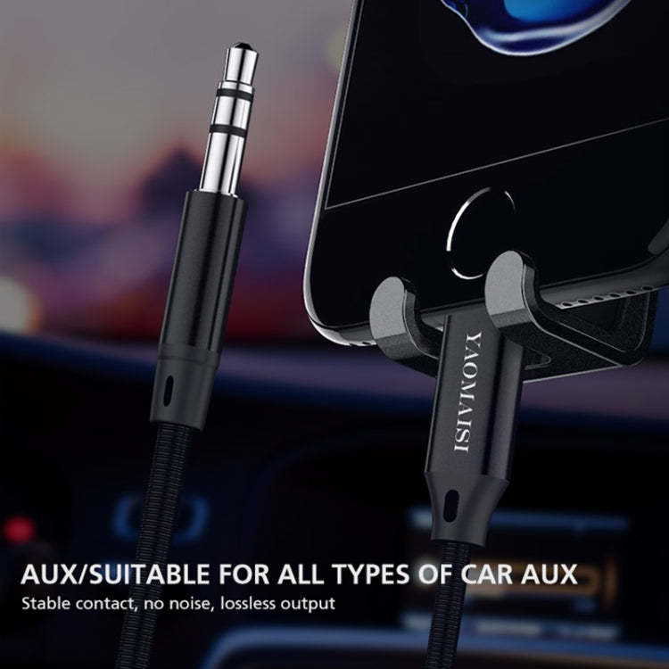 YAOMAISI Q18 1m 8 Pin Male to 3.5mm Male Audio Cable, For iPhone XR / XS / XS Max / X, iPhone 8 Plus / 7 Plus, iPhone 8 / 7
