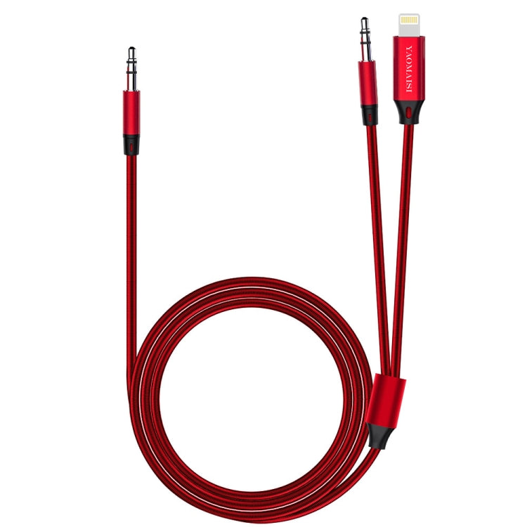 YAOMAISI Q18 1m 8 Pin Male to 3.5mm Male Audio Cable, For iPhone XR / XS / XS Max / X, iPhone 8 Plus / 7 Plus, iPhone 8 / 7