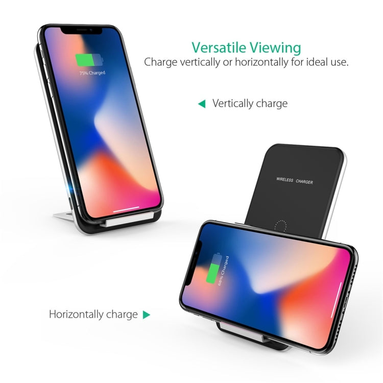 Inchor-C2 9V 1A / 5V 1A Output Dual Coil Design Qi Standard Wireless Charger, Support Fast Charging, For iPhone X & 8 & 8 Plus, Galaxy, Huawei, Xiaomi, LG, Nokia, Google and other Smart Phones