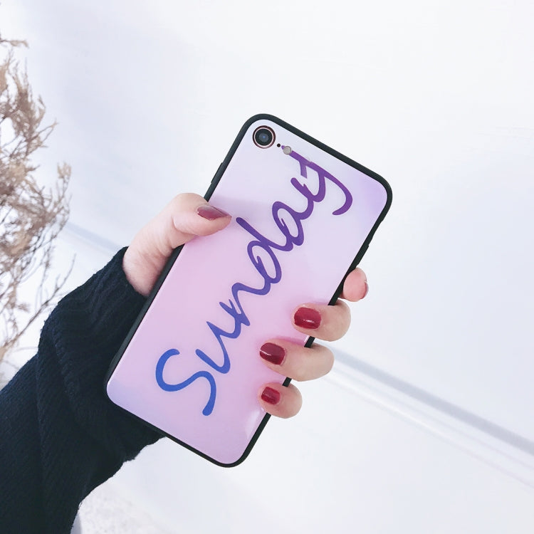For iPhone SE 2020 & 8 & 7 Creative Letters Words Protective Back Cover Soft Case