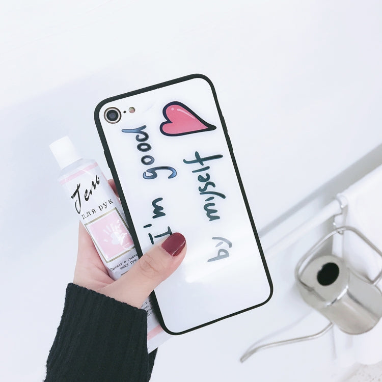 For iPhone SE 2020 & 8 & 7 Creative Letters Words Protective Back Cover Soft Case