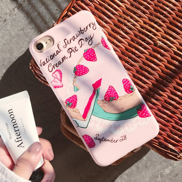 For iPhone SE 2020 & 8 & 7 Strawberry Pattern Protective Back Cover Soft Case