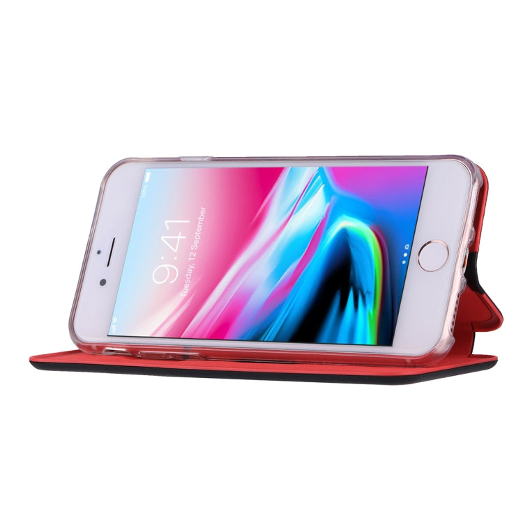For iPhone 6 & 6s & 7 & 8 Ultra-thin Magnetic Horizontal Flip Shockproof Protective Leather Case with Holder & Card Slot