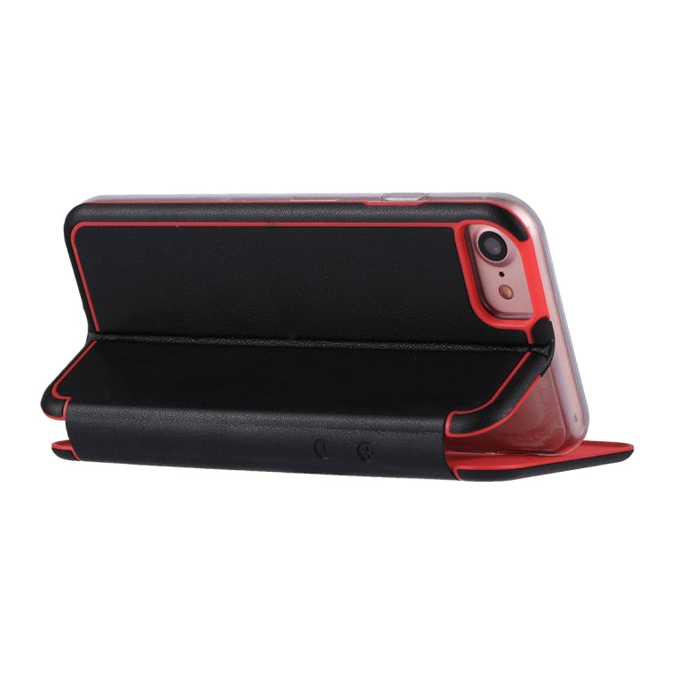 For iPhone 6 & 6s & 7 & 8 Ultra-thin Magnetic Horizontal Flip Shockproof Protective Leather Case with Holder & Card Slot