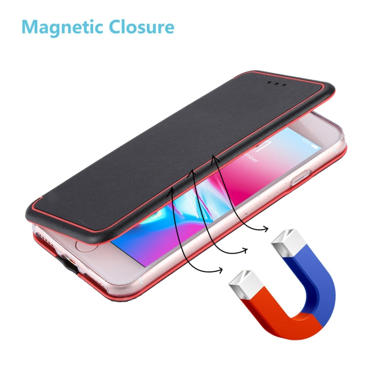 For iPhone 6 & 6s & 7 & 8 Ultra-thin Magnetic Horizontal Flip Shockproof Protective Leather Case with Holder & Card Slot
