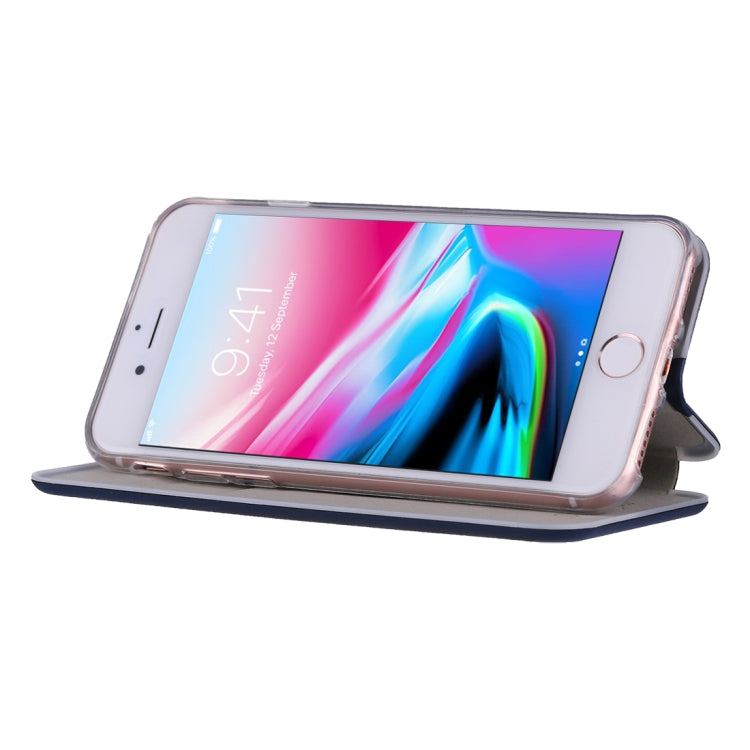 For iPhone 6 & 6s & 7 & 8 Ultra-thin Magnetic Horizontal Flip Shockproof Protective Leather Case with Holder & Card Slot