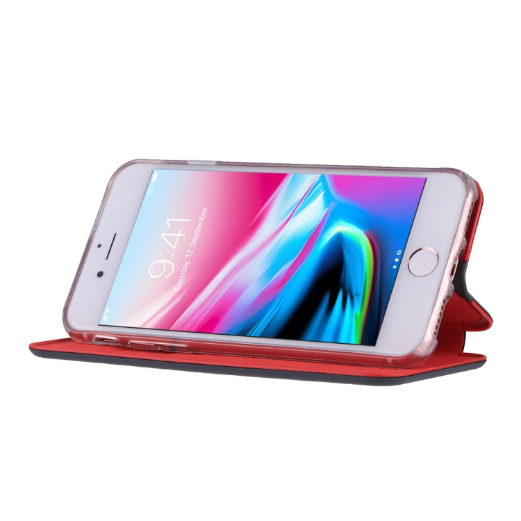 For iPhone 6 & 6s & 7 & 8 Ultra-thin Magnetic Horizontal Flip Shockproof Protective Leather Case with Holder & Card Slot