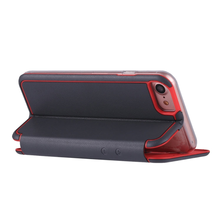 For iPhone 6 & 6s & 7 & 8 Ultra-thin Magnetic Horizontal Flip Shockproof Protective Leather Case with Holder & Card Slot