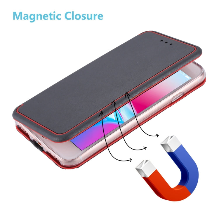 For iPhone 6 & 6s & 7 & 8 Ultra-thin Magnetic Horizontal Flip Shockproof Protective Leather Case with Holder & Card Slot