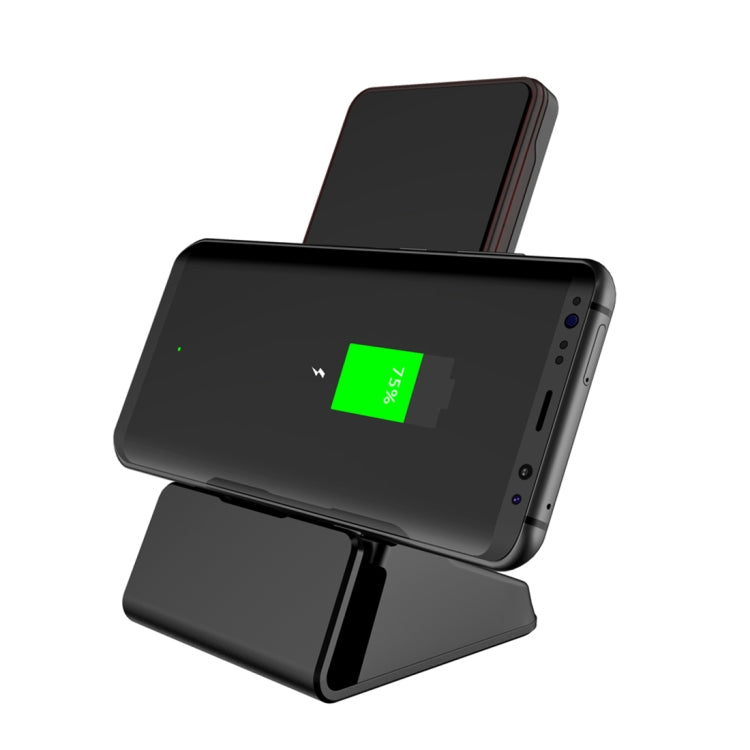 HAMTOD HLP3NF 10W (Max) Output Vertical and Horizontal Dual-use Qi Standard Fast Charging Wireless Charger, For iPhone, Galaxy, Huawei, Xiaomi, LG, HTC and Other QI Standard Smart Phones (Black)