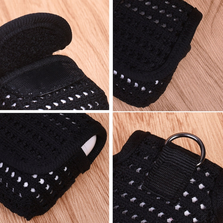 Wireless Bluetooth Earphones Box Sweatproof Mesh Carrying Storage Bag for Apple AirPods 1/2(Earphone is not Included)(Black)