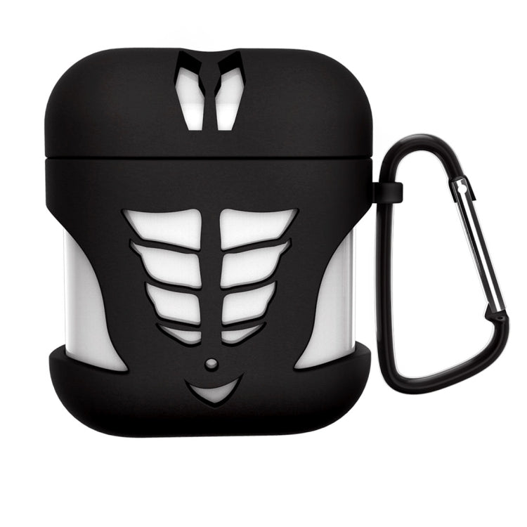 Creative Wireless Bluetooth Earphone Silicone Charging Box Protective Bag Anti-lost Storage Bag with Hook for Apple AirPods 1/2