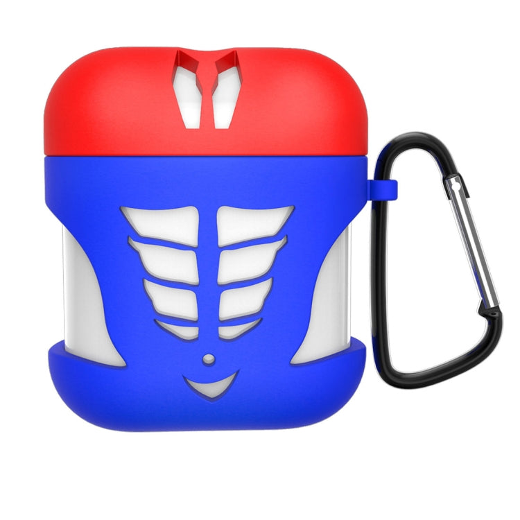 Creative Wireless Bluetooth Earphone Silicone Charging Box Protective Bag Anti-lost Storage Bag with Hook for Apple AirPods 1/2