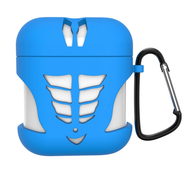 Creative Wireless Bluetooth Earphone Silicone Charging Box Protective Bag Anti-lost Storage Bag with Hook for Apple AirPods 1/2