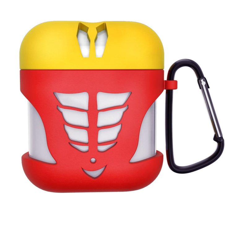 Creative Wireless Bluetooth Earphone Silicone Charging Box Protective Bag Anti-lost Storage Bag with Hook for Apple AirPods 1/2
