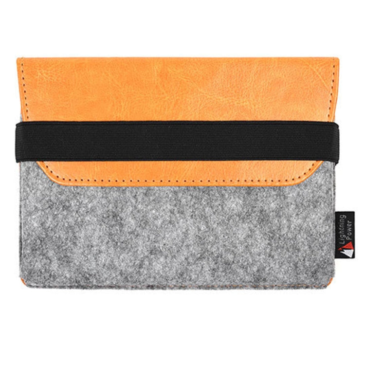 PU Leather Protective Storage Case Shell Bag Pouch Soft Sleeve for Apple Magic Trackpad(Orange)