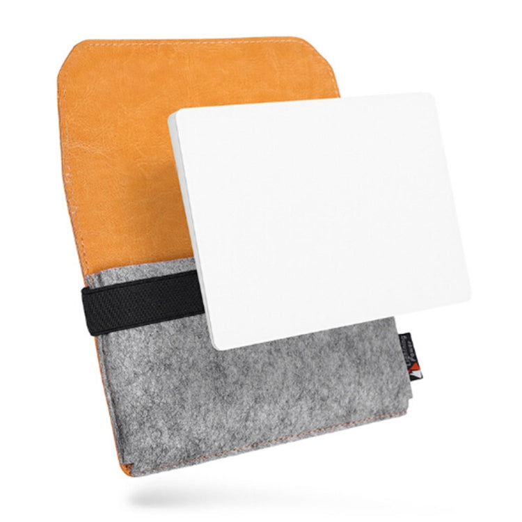 PU Leather Protective Storage Case Shell Bag Pouch Soft Sleeve for Apple Magic Trackpad(Orange)