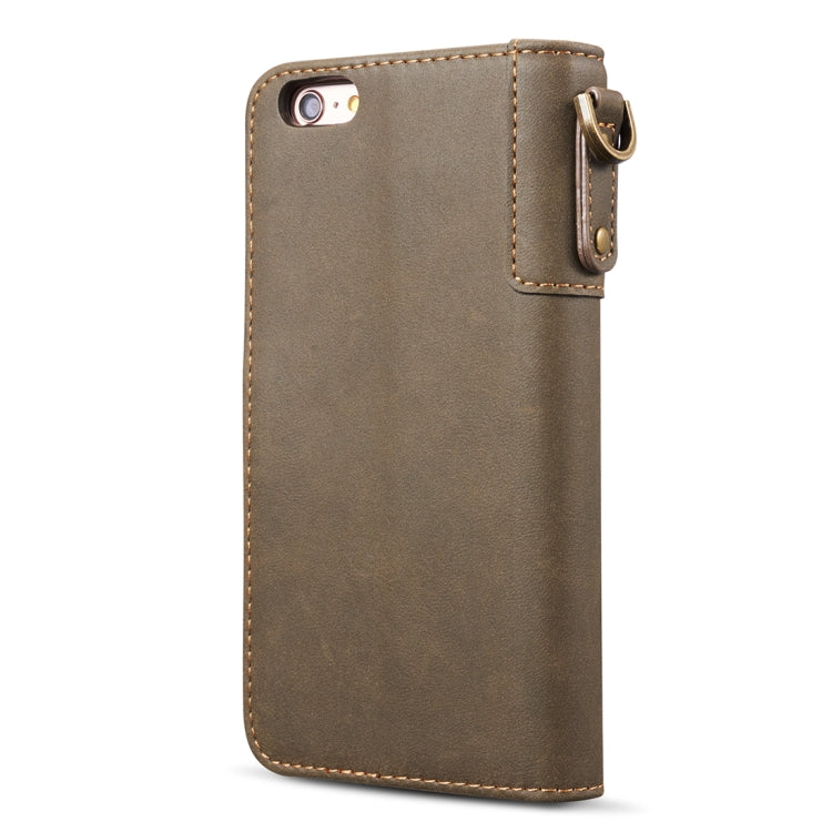 For iPhone SE 2020 & 8 & 7 Retro Cowhide Texture Horizontal Flip Case with Card Slots & Wallet & Holder & Lanyard