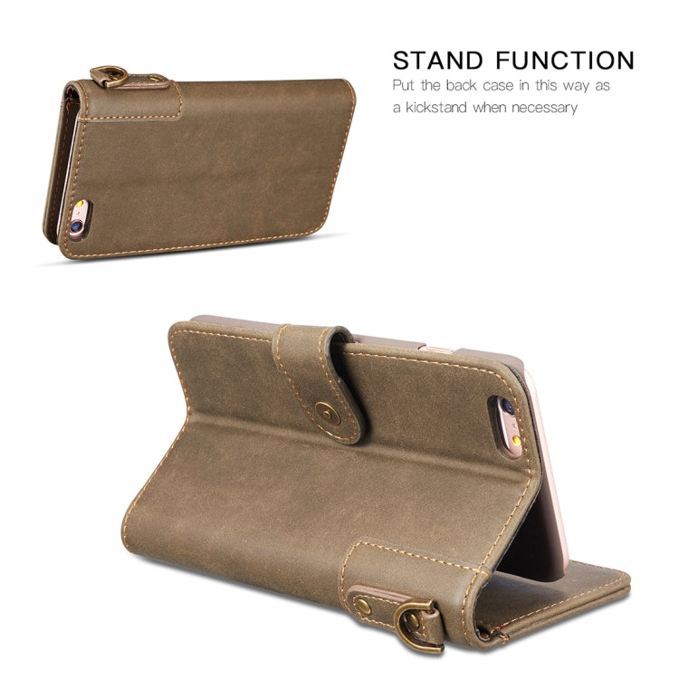 For iPhone SE 2020 & 8 & 7 Retro Cowhide Texture Horizontal Flip Case with Card Slots & Wallet & Holder & Lanyard