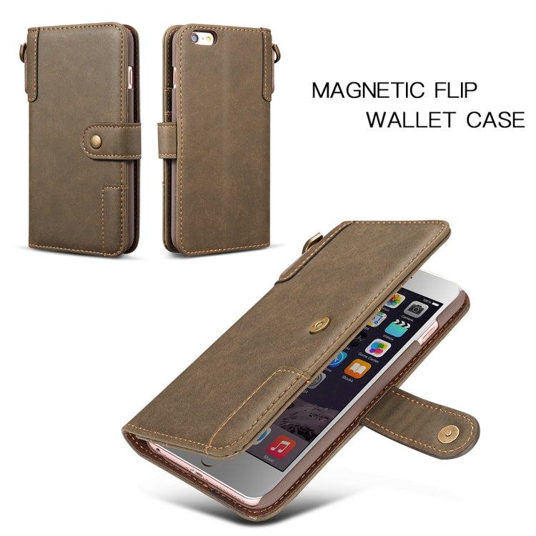 For iPhone SE 2020 & 8 & 7 Retro Cowhide Texture Horizontal Flip Case with Card Slots & Wallet & Holder & Lanyard