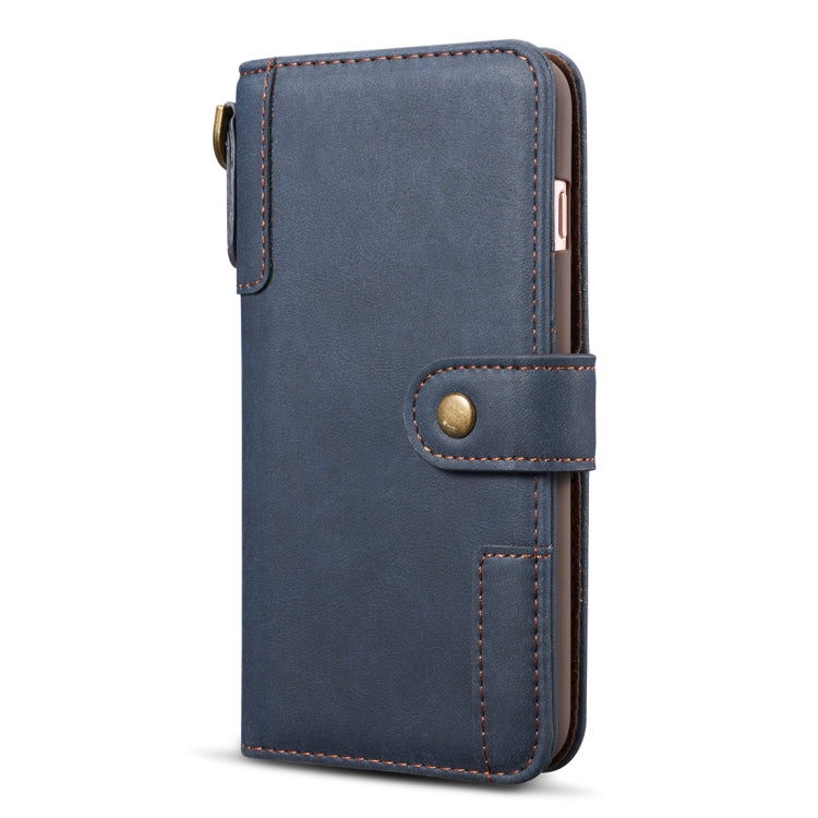 For iPhone SE 2020 & 8 & 7 Retro Cowhide Texture Horizontal Flip Case with Card Slots & Wallet & Holder & Lanyard