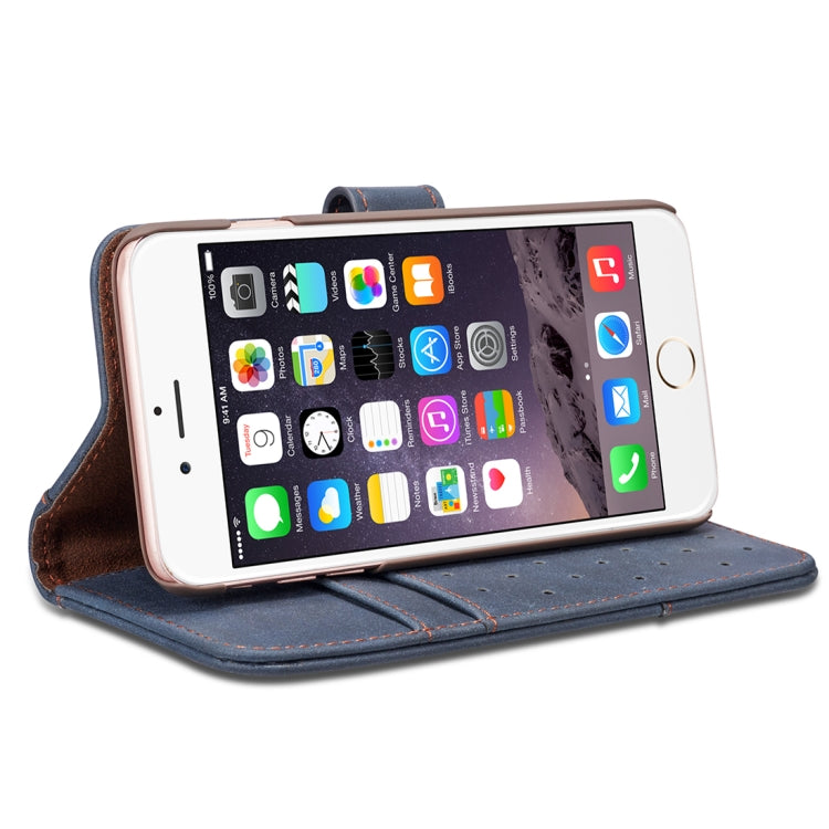 For iPhone SE 2020 & 8 & 7 Retro Cowhide Texture Horizontal Flip Case with Card Slots & Wallet & Holder & Lanyard