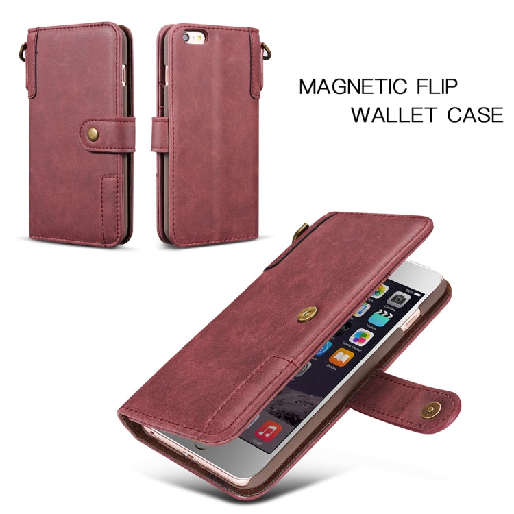For iPhone SE 2020 & 8 & 7 Retro Cowhide Texture Horizontal Flip Case with Card Slots & Wallet & Holder & Lanyard