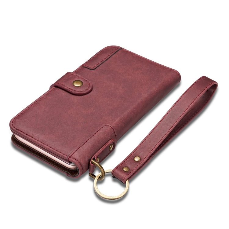 For iPhone SE 2020 & 8 & 7 Retro Cowhide Texture Horizontal Flip Case with Card Slots & Wallet & Holder & Lanyard