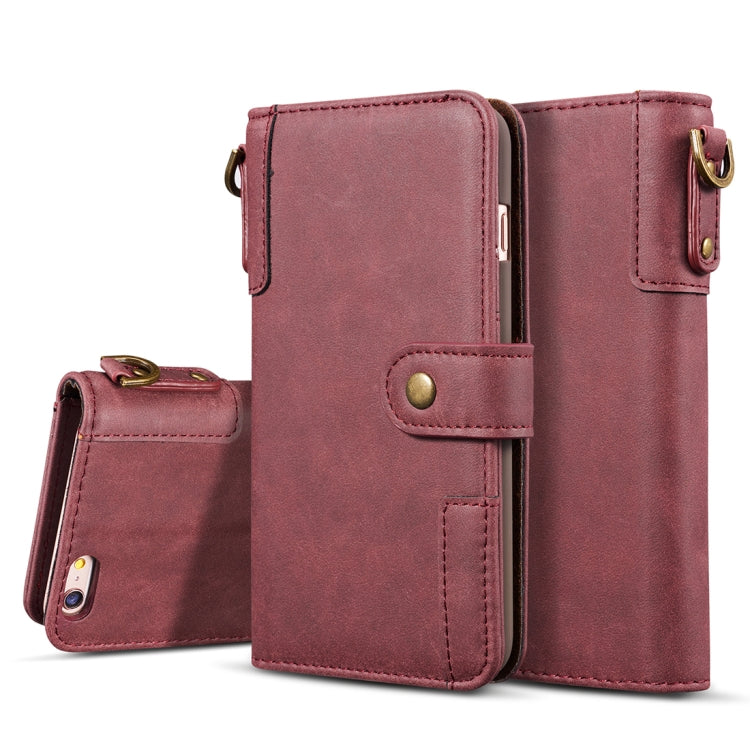 For iPhone SE 2020 & 8 & 7 Retro Cowhide Texture Horizontal Flip Case with Card Slots & Wallet & Holder & Lanyard