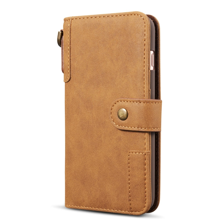 For iPhone SE 2020 & 8 & 7 Retro Cowhide Texture Horizontal Flip Case with Card Slots & Wallet & Holder & Lanyard