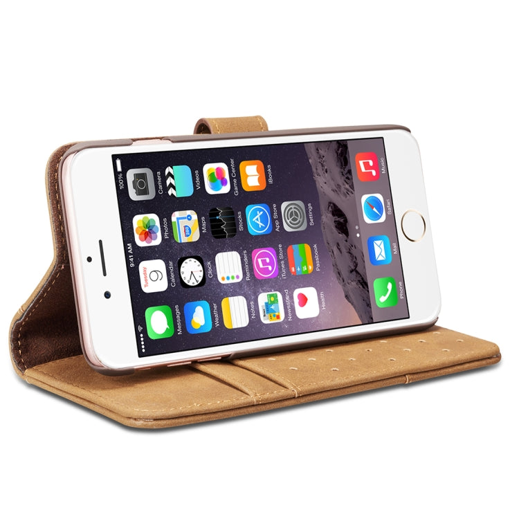 For iPhone SE 2020 & 8 & 7 Retro Cowhide Texture Horizontal Flip Case with Card Slots & Wallet & Holder & Lanyard